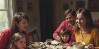 A Literary Feast: Memoirs That Celebrate Culture Through Cuisine "Messy curry table with bread, wine, and cat."