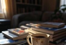 Must Read Books by Fashion Icons (The Ones That Actually Changed Me) A high-res photo of a cluttered but chic Queens NYC apartment coffee table stacked with glossy fashion books, a chipped mug of coffee, and a crumpled MetroCard.